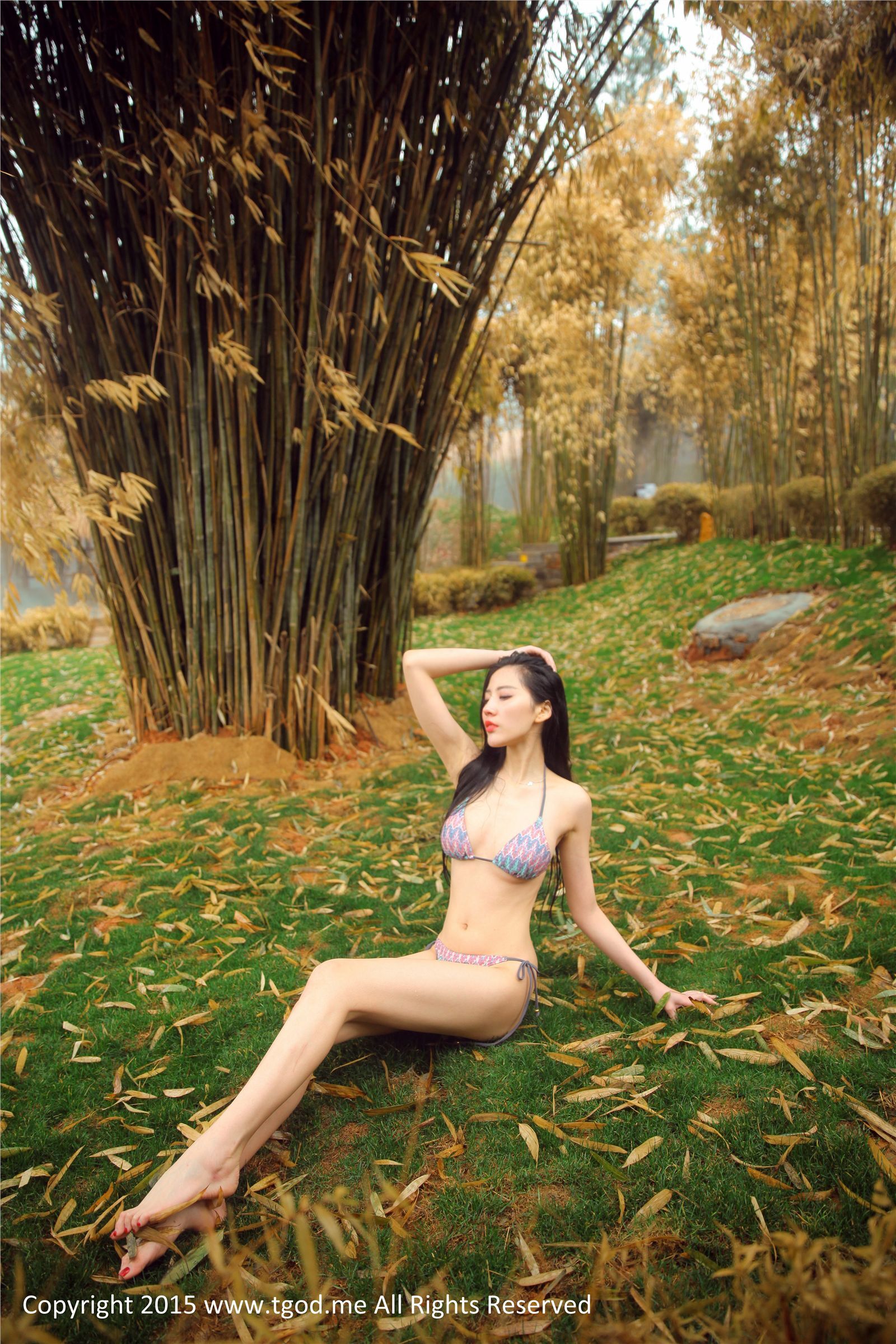 [tgod push goddess] on May 7, 2015, goddess drove to Han Panpan, a forest hot spring in Langkou, Xianning